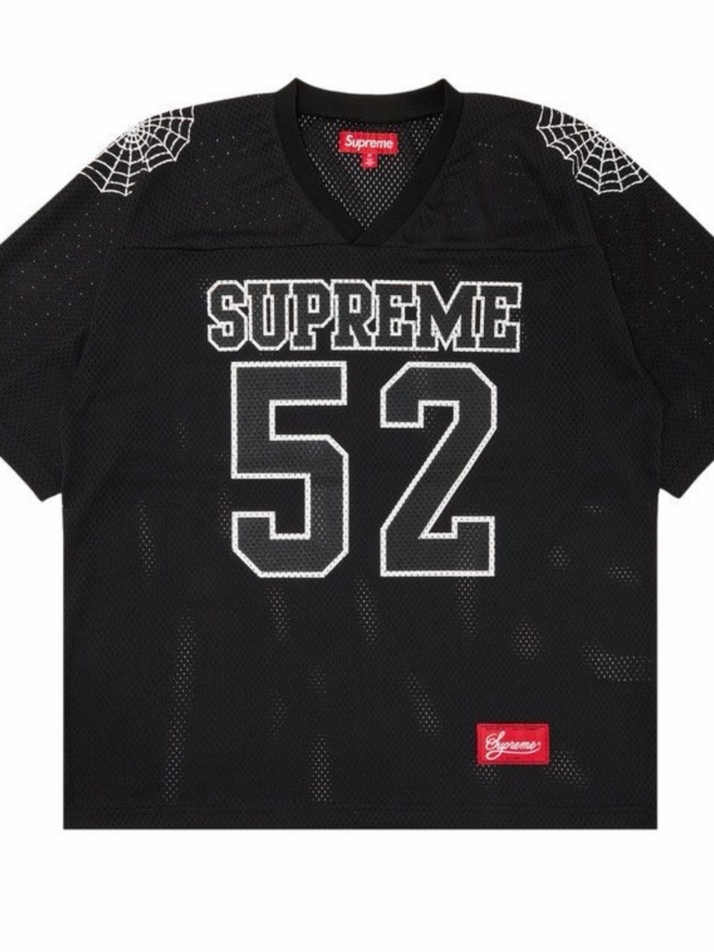 Supreme SpiderWeb Football Jersey Black